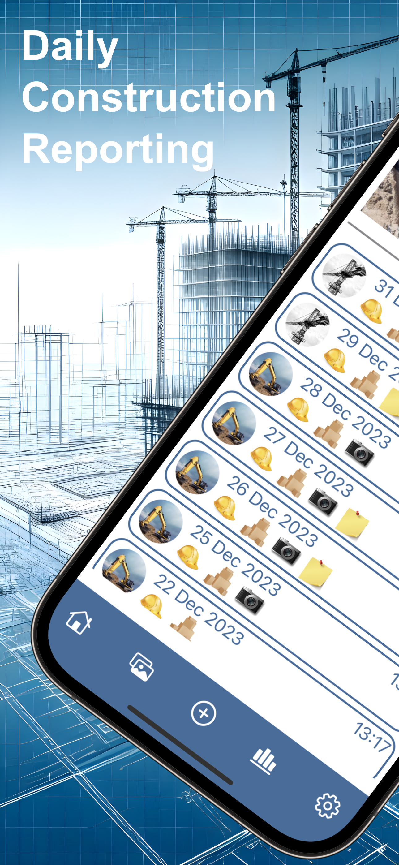 Daily construction reporting